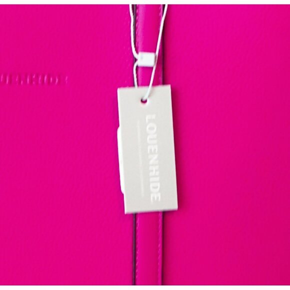 Louenhide Kentucky Laptop Tote Fushia Pink Leather New with Tags - Picture 9 of 9